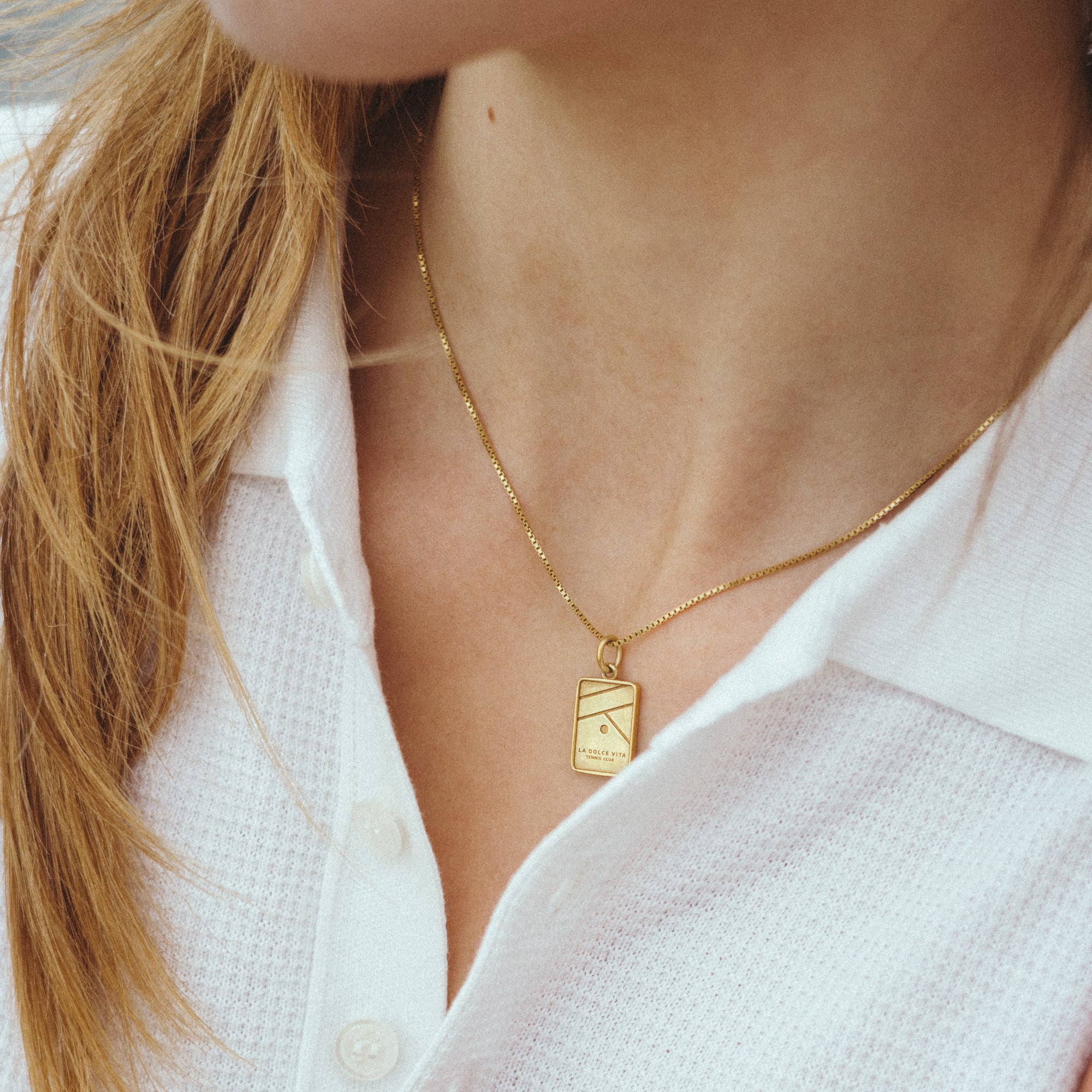 "LA DOLCE VITA" Tennis Club Gold Necklace